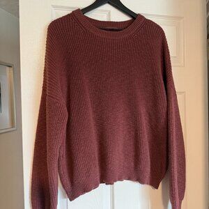 It Is Well L.A. Crewneck Pull-On Sweater - Women's Size Large, Mahogany